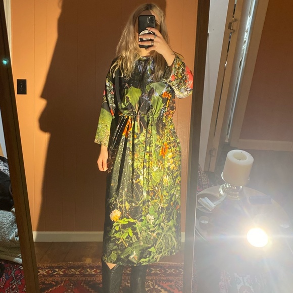 Anntian 100% silk Simple Dress Peggy Sunflowers - Picture 8 of 8